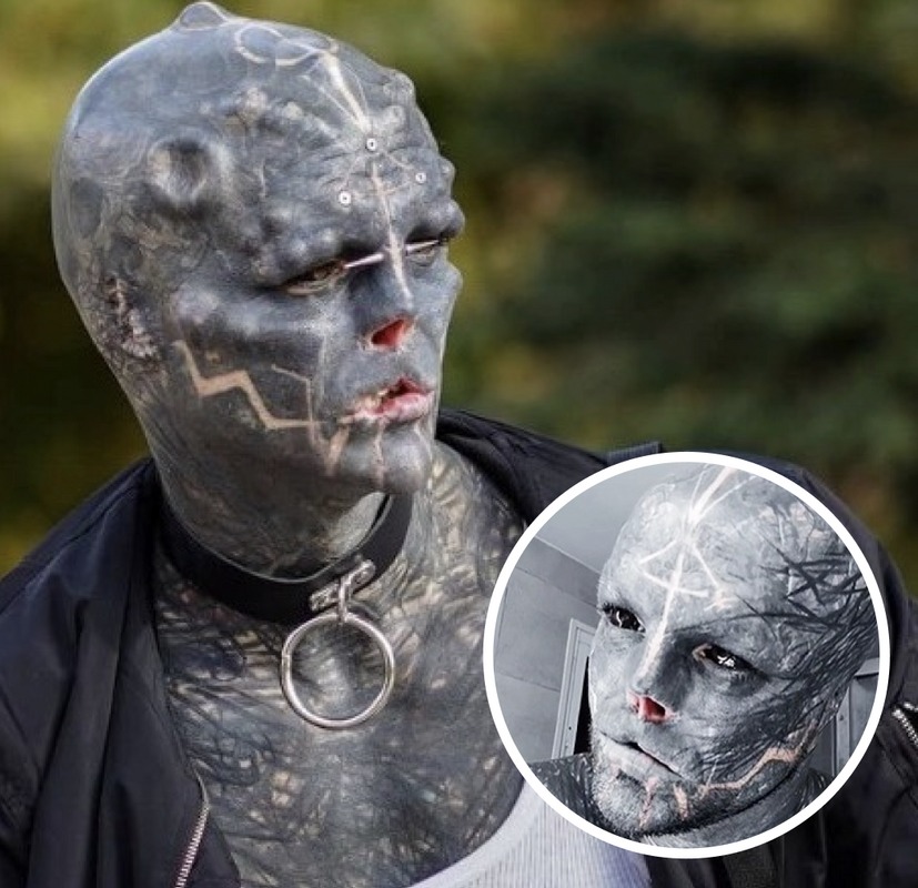 Tattooed “Black Alien” Can’t Find Job Due To His Looks, Here’s What He Looked Like Before