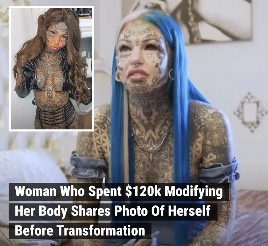 Woman Who Spent $120k Modifying Her Body Shares Photo Of Herself Before Transformation