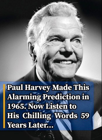 In 1965, Paul Harvey’s warning was broadcast: Today, it’s sadly come true