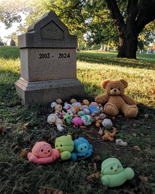 Following the death of her 21-year-old son, mom finds baby toys on his grave